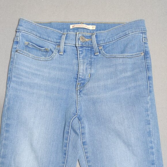 Levi's 311 jeans women's size 27 denim blue colour shaping skinny crop - Picture 2 of 14